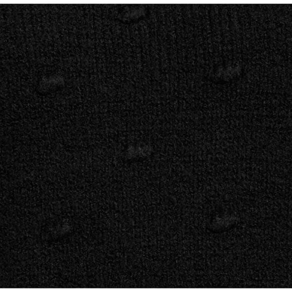 Rachel Parcell Sweater Black Bobble Stitch Crew Neck Pull Over Bishop Sleeves M - Picture 3 of 10